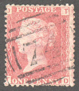 Great Britain Scott 33 Used Plate 71 - TD - Click Image to Close